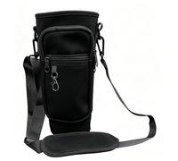 AEYURUID 40oz Tumbler Cup Carrier Bag with Adjustable Strap & Phone Pocket Waterproof Bottle Holder for Stanley Cup Accessories Case for Walking, Hiking, Camping (Black)