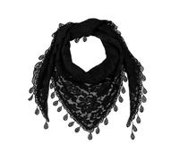AEYURUID Women's Lace Triangle Bandana Head Scarf - Black Christian Wedding Mantilla Veil, Prayer Shawl, Lightweight Hair Accessory for Women
