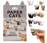 Aezzybe Origami Paper Cats DIY Kit, 50 Sheets 3D Cat Themed DIY Craft Easy Fold for Kids and Adults, Fun DIY Items for DIY Lovers