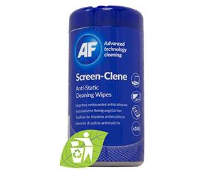AF Anti Static Screen Cleaning Wipes - Pre-moistened for Computer, laptop, TV, Tablets, Phone etc. Tub x100