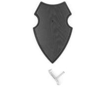 AF Coat of Arms Shield 19 x 12 cm Deer Sign Trophy Shield in Dark Oak Ear Clip