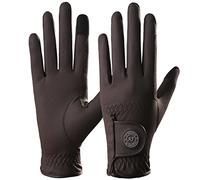 AF EQUESTRIAN Ladies Horse Riding Gloves Equestrian Premium Synthetic Leather Sui Sereno Ladies Gloves Snake Skin Design Brown (Large)