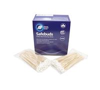 AF Safebuds - Cotton Bud Cleaning Stick - 10 x 100 Resealable Bags of Safebuds, SBU000