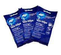 AF Tech Wipes - 3 Packs of 25 Pre Moistened Screen, Phone & Technology Cleaning Wipes MTW025P