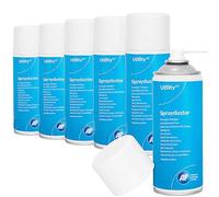 AF Utility Sprayduster / Air Duster Compressed Air Can Blower Spray - HFC Free - for Office PC, Laptop keyboard cleaner dust remover PS5 & xbox fans etc. - 6 x 400ml Pack, ADU400UT