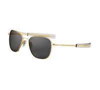 AF055 Gold 23k Unisex Outlet sunglasses Metal Gold Grey Squared Normal