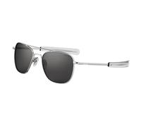 AF075 Bright chrome Man Outlet sunglasses Metal Silver Grey Squared Normal