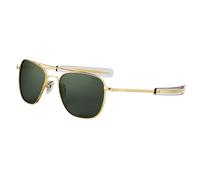 AF106 Gold 23k Unisex Outlet sunglasses Metal Gold Green Squared Normal