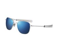 AF171 Matte chrome Man Outlet sunglasses Metal Silver Blue Squared Normal