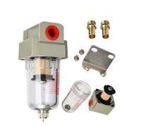 AF2000-02 1/4 Air Pump Compressor Filter Pneumatic Universal Oil Catch Tank Can Out Impurities Water Separator Compressed(AF w BT1002)