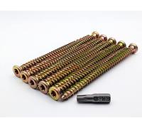 AF4F 102mm x 7.5mm Concrete Frame Fixing Screw (20 Pack) Window, Door, General Joinery with Free Torx 30 BIT