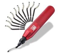 AFA Tooling Deburring Tool Kit with 11 High Speed Steel BS1010 Blades | Precision Edge Burr Removal on Copper, Iron, Brass, and PVC Plumbing Pipes, 3D Printing Plastics, Resin Art, and Metal Work