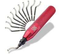 AFA Tooling Deburring Tool Kit with 11 - HRC67 - BS1018 Blades | for Hardest of Materials Like Stainless Steel | Deburr Plumbing Pipes, 3D Printed Plastics, Resin Art, and Metal Work…