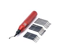 AFA Tooling - Deburring Tool Kit with 16 HSS Blades (6 BS1010, 5 BK3010, 5BS1018) For Multi Use Application | Edge Burr Removal for Copper Pipes, 3D Printing Plastics, Resin Art, and Metal Work