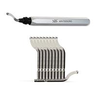 AFA Tooling - Deburring Tool w/ 11 BS1018 (HRC67 - Extra Hard) Blades - Works on Metal, Resin, PVC, and 3D Printed Plastic Edges - Great for Copper Pipes, 3D Printing, Resin Art, and Metal Work