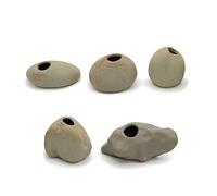 AFACYGN Aquatic Plant Pot for Aquarium, Ceramic Aquatic Decor Plant Cup Holder for Fish Tank Decoration (S 5pcs)