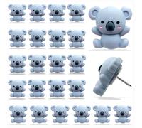 Afagarly Push Pins, 20 Pcs Handmade Resin Pin for Corkboard DIY Creative Thumb Tacks Cute Koala Sharp Pins Drawing pin for Bulletin Board Wall Map Photo Memo Office Accessories