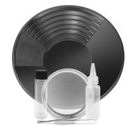 AFAIK Gold Panning Kit Gold Pan Kit Gold Panning Plastic Gold Pan for Gold Panning Washing Sieve Tray Accessory for Mining Prospecting (Black)