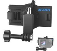 AFAITH Backpack Strap Mount for GoPro, 360° Rotating Adjustable Backpack Shoulder Strap Mount for Go Pro Hero 13/12/11/10/9/8/7/6/5/4/3+, Insta 360, DJI osmo Action and Most Action Cameras