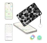AFAITH FineTrack for iOS or Android, Wallet Tracker Compatible with Apple Find My or Google Find Hub - Dual System Smarttag, IP67 Waterproof, Wireless Charging Item Finder for Luggage, Bags,Keys