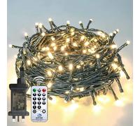 Afaiup 82ft 200 LED Christmas Lights Outdoor, Warm White Fairy Lights Indoor Plug in, 8 Modes Twinkle String Light for Outside Tree Bedroom Wedding Party Classroom Dorm Ceiling Home Decorations