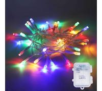 Afaiup Christmas Fairy Lights Multi-Colour - 3m 30LED Battery Fairy Light Operated with Timer | IP65 Waterproof for Tree, Garden, Party Indoor/Outdoor Decor
