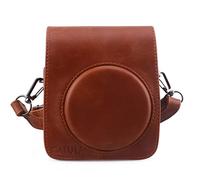 AFAKEREPPV Camera Bag PU Leather Shoulder Strap Camera Bag PVC Protective Case Fit For FUJIFILM Fit For Instax Mini 90 Neo Classic Digital Camera Bags(Mini 90 brown)