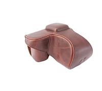 AFAKEREPPV Retro Pu Leather Camera Bag Camera Bag With Strap Black Coffee Brown Red Fit For Sony NEX 5N Nex 5T Nex 5R Digital Camera Bags(Coffee)