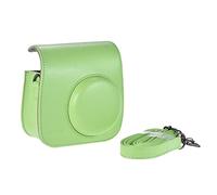 AFAKEREPPV Vintage PU Camera Bag Camera Protective Case Bag Protective Case With Camera Strap Fit For Fujifilm Fit For Instax Mini 90 Fit For Instant Film Digital Camera Bags(Lime Green)