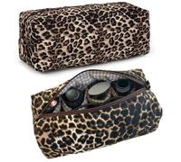 Afalin Hair Tools Travel Bag For Dyson Airwrap, Cute Floral Travel Case For Shark Flexstyle, Leopard Print Hair Tools Organizer, Lightweight, Fully Wrapped With Cushioning Lining