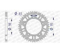 AFAM Aluminium Ultra-Light Self-Cleaning Rear Sprocket 72101 - 420