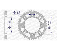 AFAM Aluminium Ultra-Light Self-Cleaning Rear Sprocket 72102 - 428