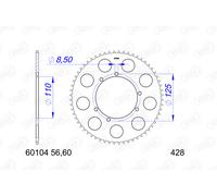 AFAM Rear sprocket Aluminium Standard - 428
