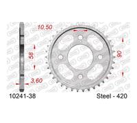 AFAM Rear sprocket Steel Standard - 420