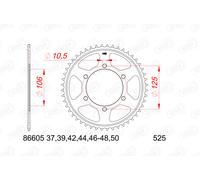 AFAM Rear sprocket Steel Standard - 525
