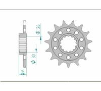 AFAM Steel Standard Front Sprocket 166801 - 520