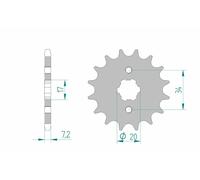 AFAM Steel Standard Front Sprocket 20209 - 428