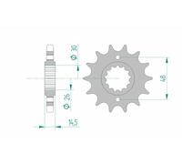 AFAM Steel Standard Front Sprocket 20602 - 530, size 80 mm