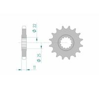 AFAM Steel Standard Front Sprocket 21602 - 530