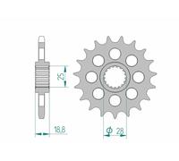 Afam 61602 Front Sprocket Silver 20t
