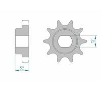 AFAM Steel Standard Front Sprocket 94124 - 415
