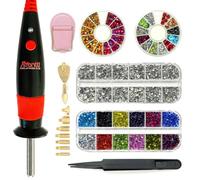 Afantti Hotfix Applicator Setter Bedazzler Tool Wand Kit with | 9 Tips | & | 5000pcs Hot Fix Rhinestones | Hot Fix Rhinestones for Clothes Shoes Hats Cards Fabric Crafts