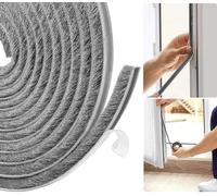 AFAXINRIE Draft Excluder for Doors, Draught Excluder for Windows, 5 Meters(L) x 9 mm(W) x 9mm(T) Self-Adhesive Brush Seal Strip Air Stopper for Door, Window- Grey