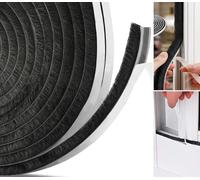 AFAXINRIE Draft Excluder for Doors, Draught Excluder for Windows, 5 Meters(L) x 9 mm(W) x 9mm(T) Self-Adhesive Brush Seal Strip Air Stopper for Door, Window - Black