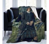 AFBQOPL Sam Heughan Blanket Soft Warm Fleece Blanket for Sofa Office Car Camping Yoga Travel Throw Blankets 80"x60"