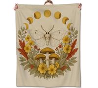 AFBQOPL Tropical Toucan Blanket, Vibrant Jungle Flower Blankts, Gifts for Nature Lovers, Home Dorm Cabin Pet Area Picnic and Travel Decor, Soft Cozy Lightweight Flannel Throw
