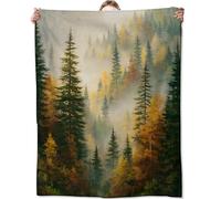 AFBQOPL Tropical Toucan Blanket, Vibrant Jungle Flower Blankts, Gifts for Nature Lovers, Home Dorm Cabin Pet Area Picnic and Travel Decor, Soft Cozy Lightweight Flannel Throw