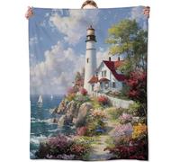 AFBQOPL Tropical Toucan Blanket, Vibrant Jungle Flower Blankts, Gifts for Nature Lovers, Home Dorm Cabin Pet Area Picnic and Travel Decor, Soft Cozy Lightweight Flannel Throw