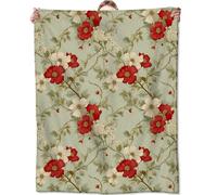 AFBQOPL Tropical Toucan Blanket, Vibrant Jungle Flower Blankts, Gifts for Nature Lovers, Home Dorm Cabin Pet Area Picnic and Travel Decor, Soft Cozy Lightweight Flannel Throw