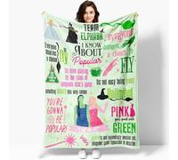 AFBQOPL Wicked Flannel Blanket Magic Movie Throw All Seasons Warm Cozy Soft Blanket for Sofa Chair Bed Halloween Women Girls Fans